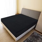 vidaXL Draps-housses Jersey 2 Pièces Noir 180x200 cm Coton