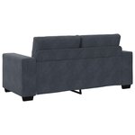 vidaXL Canapé causeuse gris foncé 140 cm velours