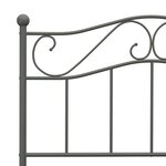 vidaXL Cadre de lit sans matelas gris métal 90x200 cm
