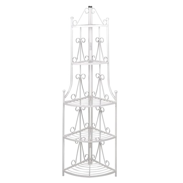 Étagère d’angle pour plantes en blanc