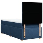 vidaXL Sommier à lattes de lit avec matelas Bleu 80x200 cm Tissu