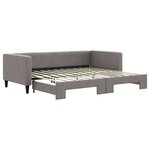 vidaXL Lit de jour avec lit gigogne taupe 90x200 cm tissu