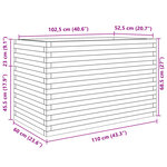 vidaXL Jardinière blanc 110x60x68 5 cm bois de pin massif