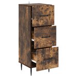 vidaXL Armoire à tiroirs Chêne fumé 33 x 34 5 x 89 5 cm