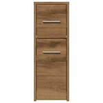 vidaXL Armoire de salle de bain étroite avec roulettes chêne artisanal
