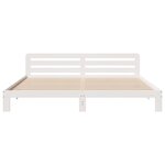 vidaXL Cadre de lit sans matelas blanc 200x200 cm bois massif de pin