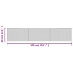 vidaXL Tapis rectangulaire marron foncé 60x300 cm bambou