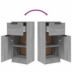 vidaXL Buffet Sonoma gris 30x30x70 cm Bois d'ingénierie