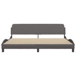 vidaXL Cadre de lit sans matelas gris 200x200 cm similicuir