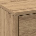 vidaXL Meuble TV avec LED en chêne artisanal 165x34x40 cm en bois d'ingénierie