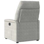 vidaXL Fauteuil inclinable de massage gris clair tissu microfibre