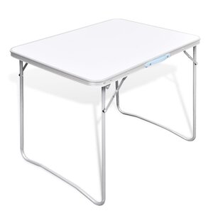 vidaXL Table pliable de camping avec cadre métallique 80x60 cm