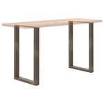 vidaXL Pieds de table de bar en U 2 pièces Acier naturel 60 x (90-91) cm Acier