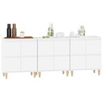 vidaXL Buffets 3 Pièces blanc 60x35x70 cm bois d'ingénierie