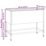 vidaXL Bac de jardin surélevé Blanc 60 x 26 x 45 cm Acier