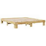 vidaXL Cadre de lit sans matelas 180x200 cm Bois massif Chêne