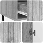 vidaXL Buffet Sonoma gris 66 x 34 5 x 97 cm Bois d'ingénierie