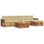 vidaXL Ensemble de canapés d'extérieur 6 Pièces Naturel et Beige