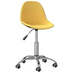 vidaXL Chaise pivotante de salle à manger Jaune moutarde Tissu