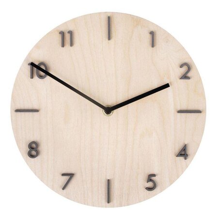 Horloge bois Ø 25 cm avec chiffres bois à monter - Modern