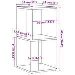 vidaXL Armoire d'angle vieux bois 33x33x67 cm bois ingénierie