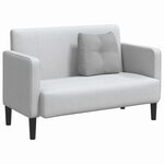 vidaXL Coussin de Dos Gris nuage 45 x 24 x 50 cm tissu