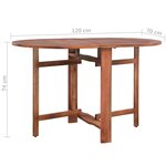 vidaXL Table de jardin 120 x 70 x 74 cm Bois d'acacia massif