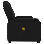 vidaXL Fauteuil inclinable de massage en tissu noir