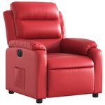 vidaXL Fauteuil inclinable électrique Rouge Similicuir