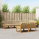 vidaXL Ensemble de canapés d'extérieur 8 Pièces Naturel et Beige