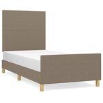 vidaXL Cadre de lit avec tête de lit Taupe 100x200 cm Tissu