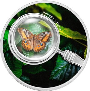 Pièce de monnaie en Argent 500 Francs g 17.50 Millésime 2024 Butterflies JUNONIA ALMANA