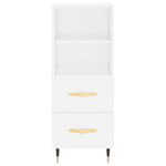 vidaXL Buffet haut Blanc 34 5x34x180 cm Bois d'ingénierie