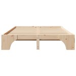vidaXL Cadre de Lit Naturel Bois de pin massif 140 x 200 cm Durable