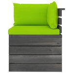 vidaXL Canapé palette de jardin 2 places avec coussins Bois de pin