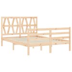 vidaXL Cadre de lit sans matelas 140x190 cm bois massif