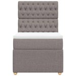 vidaXL Sommier à lattes de lit avec matelas Taupe 100x200 cm Tissu