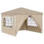 vidaXL Tente de fête pop-up 288 x 288 x 245 cm Crème Tissu Oxford