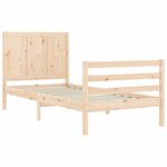 vidaXL Cadre de lit et tête de lit 100x200 cm bois massif