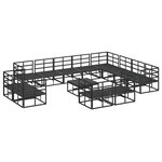 vidaXL Ensemble de canapé de jardin 13 Pièces Noir 70 x 70 x 32 cm