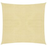 vidaXL Voile d'ombrage 160 g/m² Beige 6x6 m PEHD