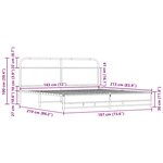 vidaXL Cadre de lit en métal sans matelas chêne sonoma 183x213 cm