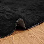 vidaXL Tapis en fausse Tafalla Noir Ø 200 cm Polyester