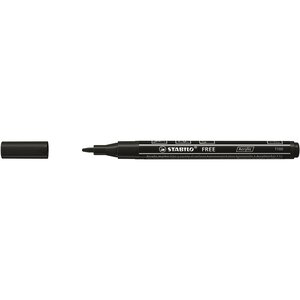 Marqueur pointe fine FREE acrylic T100 noir STABILO