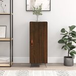 vidaXL Buffet Chêne marron 34 5x34x90 cm Bois d'ingénierie