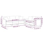 vidaXL Ensemble de canapés 2 Pièces avec coussins marron tissu