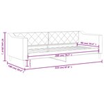 vidaXL Lit de repos sans matelas gris foncé 90x200 cm tissu