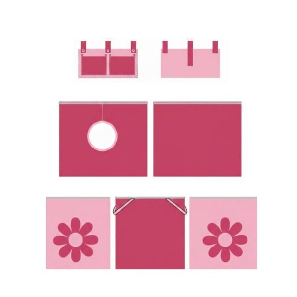 Rideau de lit Pink Flower pour lit Pino