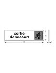 THIRARD - Plaque de signalisation Sortie de secours  plexiglass adhésif  170x45mm - THIRARD