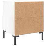 vidaXL Table de chevet blanc brillant 40x35x47 5 cm bois d’ingénierie